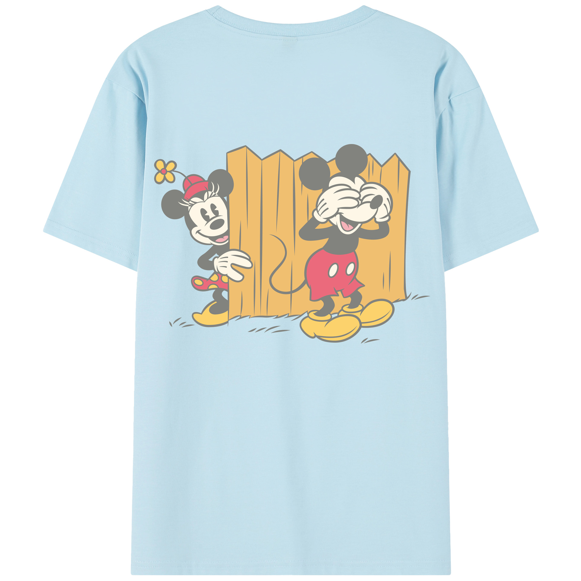 （画像用） ミッキーマウス Mickey Mouse 綿100％半袖Tシャツ（背面プリント）